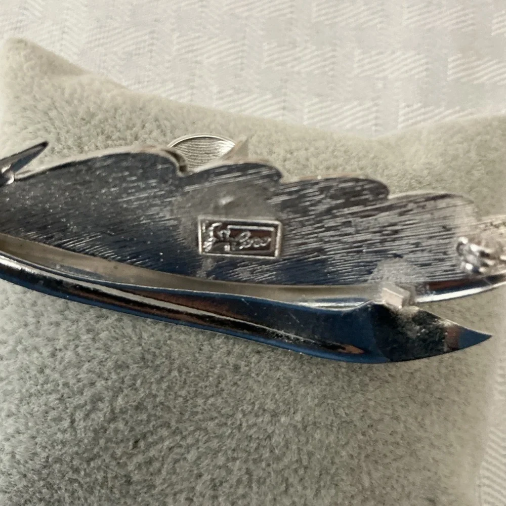Coro Vintage Pegasus Silver Tone Brooch